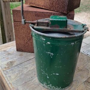 Vintage Green Metal Ice Cream Maker